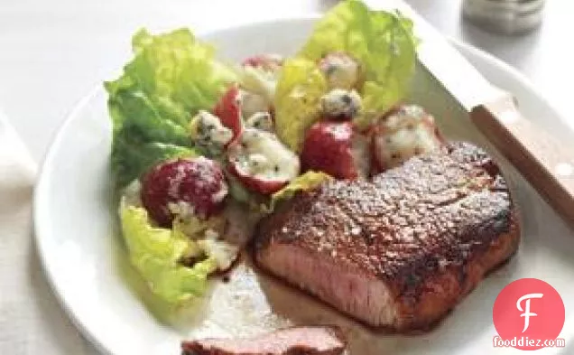 Steak With Potato And Blue Cheese Salad Recipe