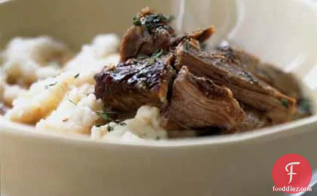 Slow-Roasted Beef with Creamy Mashed Potatoes