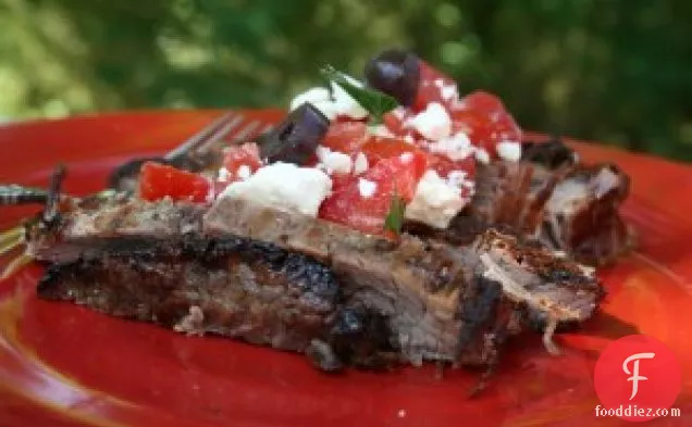 Flank Steak With Tomatoes And Feta