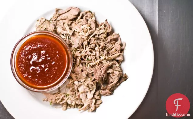 Green Tea Pulled Pork With Spicy Asian Bbq Sauce