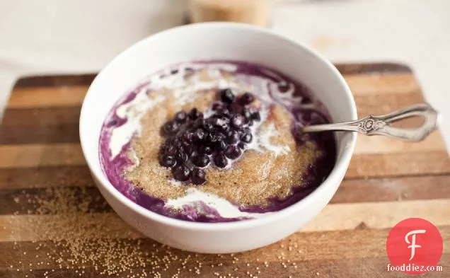 Blueberries ‘n’ Cream Amaranth Porridge