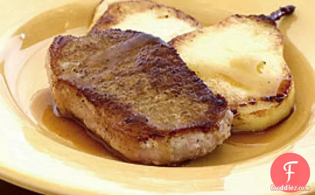 Cumin-spiced Pork Chops With Sautéed Pears