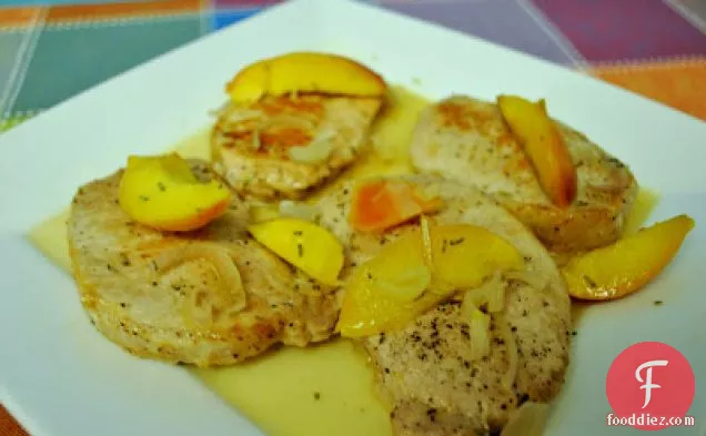Pork Chops With Sauteed Peaches
