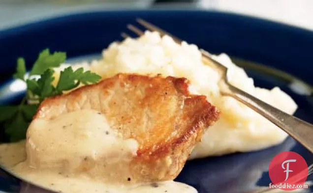 Pork Chops with Country Gravy and Mashed Potatoes