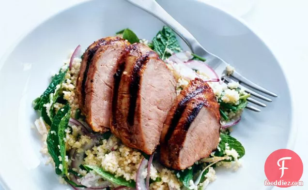 Harissa Pork With Herbed Couscous