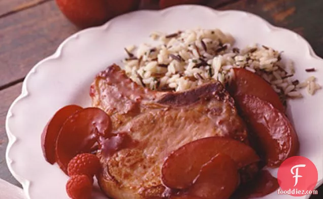 Raspberry-plum Pork Chops