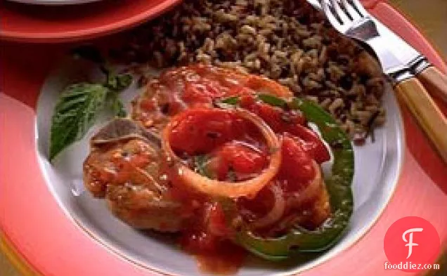 Basil Tomato Pork Chops