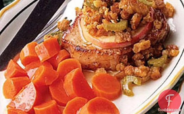 Stuffing-topped Pork Chops