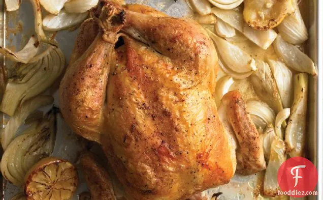 Roast Chicken With Lemons And Fennel