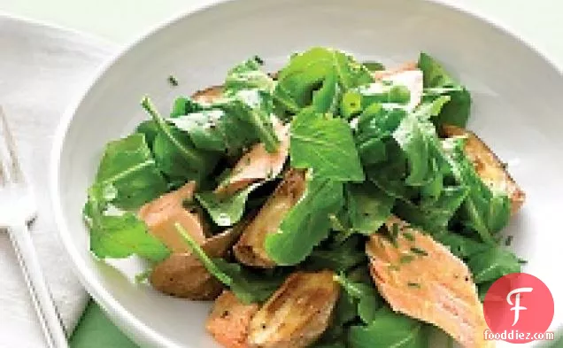 Arugula With Roasted Salmon And New Potatoes