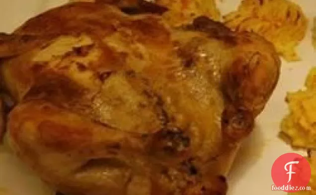 Pate and Pistachio-Stuffed Roast Chicken