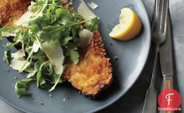Breaded Eggplant With Arugula And Parmesan