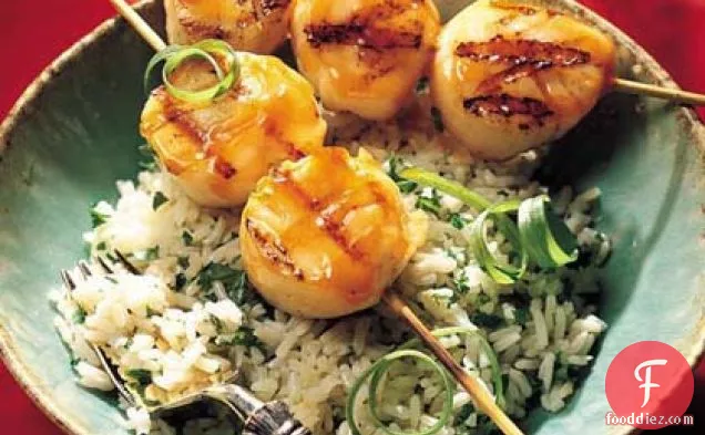 Grilled Sweet-and-Sour Scallops