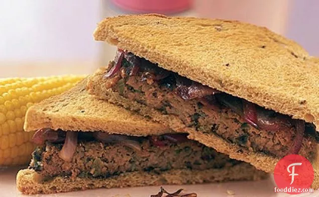 Meat Loaf Burgers with Caramelized Onions