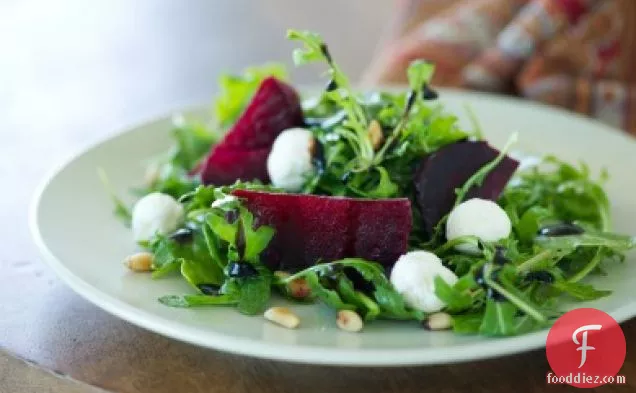 Roasted Beets With Wild Arugula And Goat Cheese
