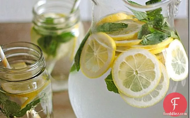 Lemon Water With Fresh Mint