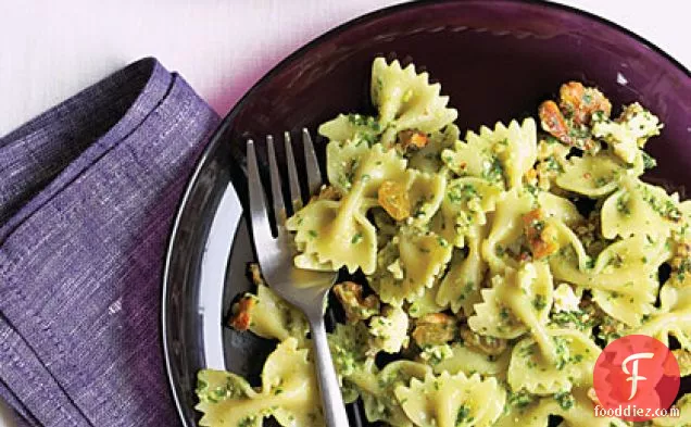 Arugula-Walnut Pesto Farfalle