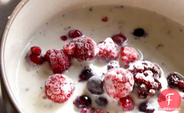 Rice Milk Porridge W/ Berries & Yoghurt