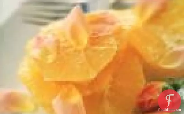 Orange Slices In Rose Flower Water