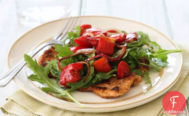 Chicken Milanese With Arugula And Tomatoes