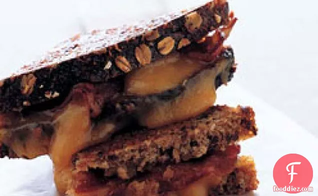 Grilled Cheddar and Bacon with Mango Chutney