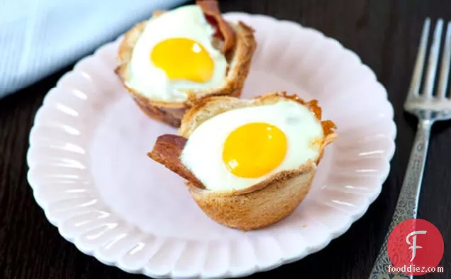 Bacon, Egg And Toast Cups
