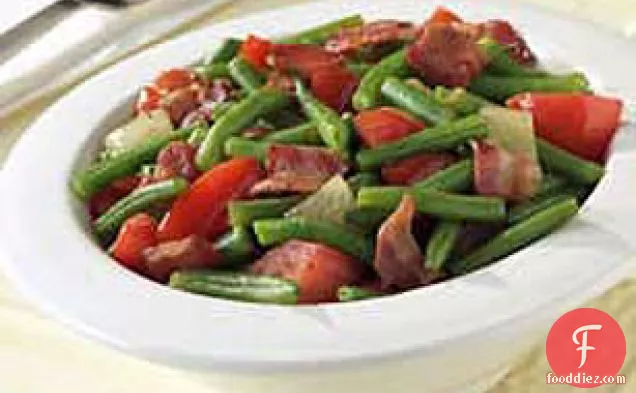 Skillet Green Beans, Tomatoes & Bacon