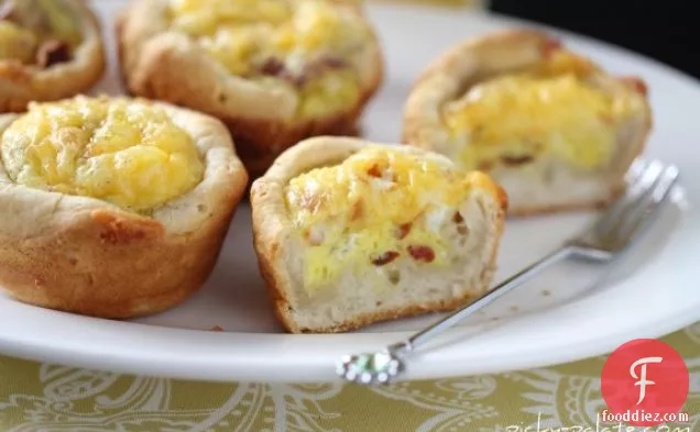 Double Cheese And Bacon Egg Biscuits