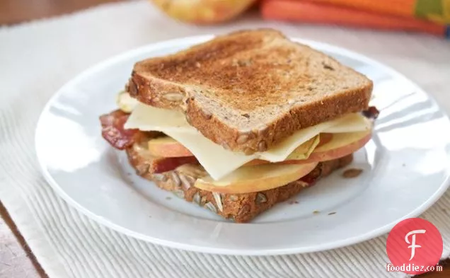 Bacon, Apple And Swiss On Whole Wheat
