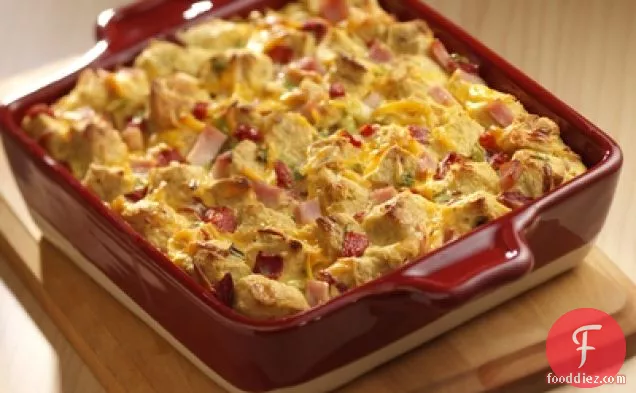 Canadian Bacon And Rye Strata
