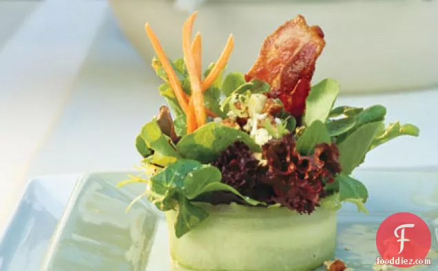 Bacon-Blue Cheese Salad With White Wine Vinaigrette