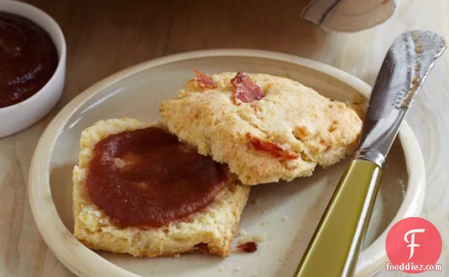 Bacon Biscuits with Roasted Apple Butter