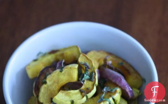 Delicata Squash Salad With Balsamic-oregano Drizzle