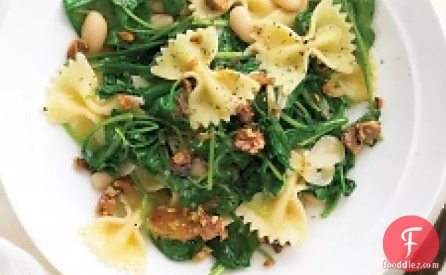 Pasta With Arugula, White Beans, And Walnuts