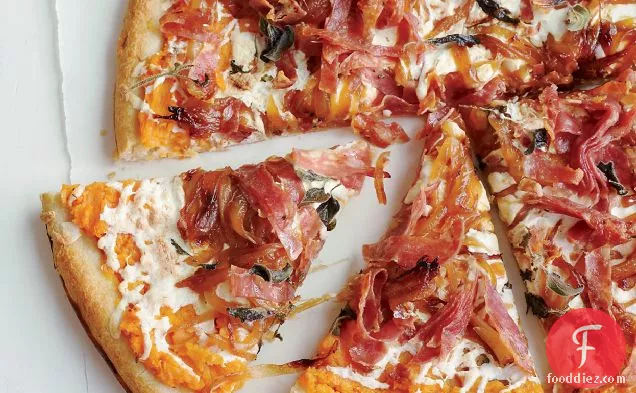 Sweet Potato, Balsamic Onion and Soppressata Pizza