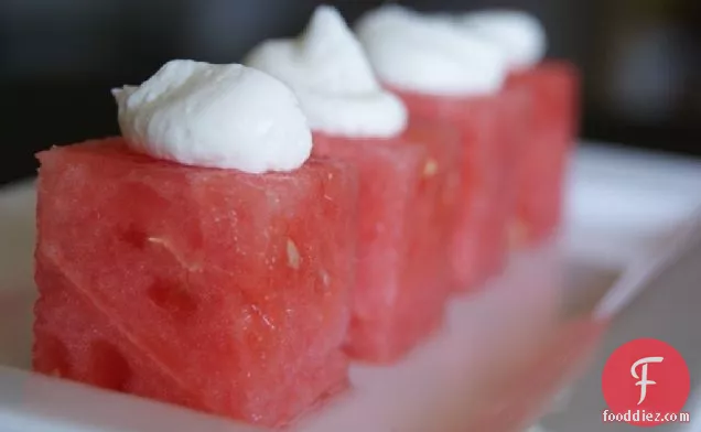Watermelon Cubes & Feta Cream