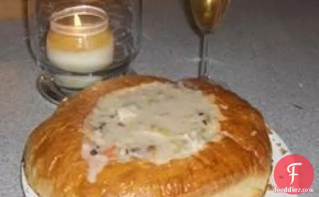 जंगली चावल सूप के साथ चिकन की क्रीम