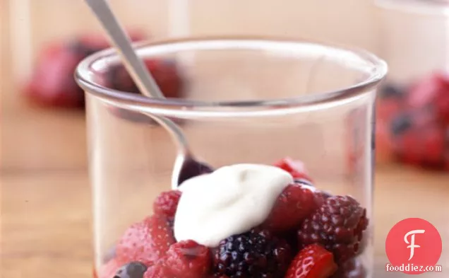 Summer Berries with Goat Cheese Cream