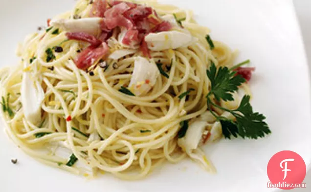 Spaghettini with Crab and Spicy Lemon Sauce