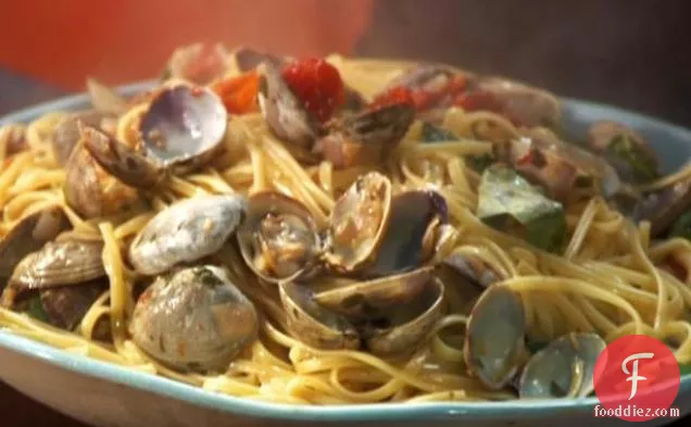 Cherry Tomato Red Clam Sauce with Linguini