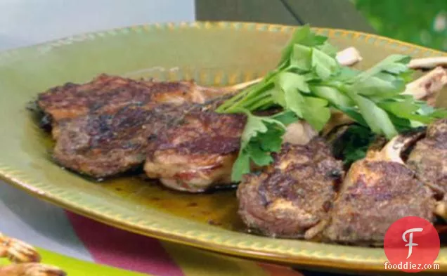 Grilled Lamb Chops with Rosemary, Salt, and Tapanade Aioli
