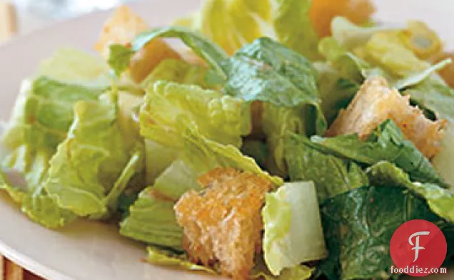 Caesar Salad with Homemade Croutons and Balsamic Dressing
