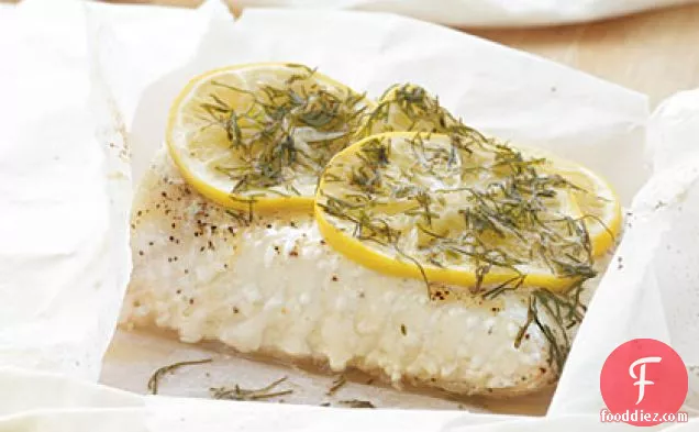 Meyer Lemon and Dill Fish Parcels