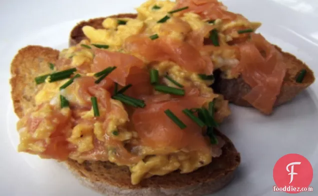 Scrambled Eggs with Lox and Cream Cheese