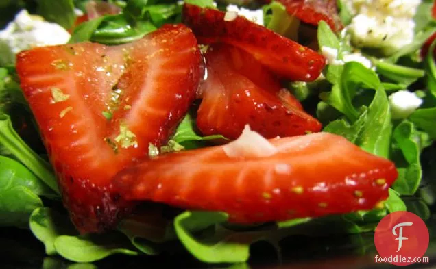 Arugula Salad With Strawberries & Goat Feta