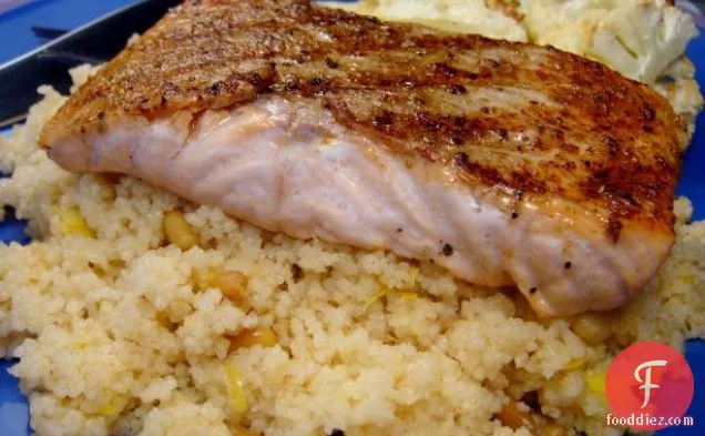 Grilled Salmon With Brown Butter Couscous