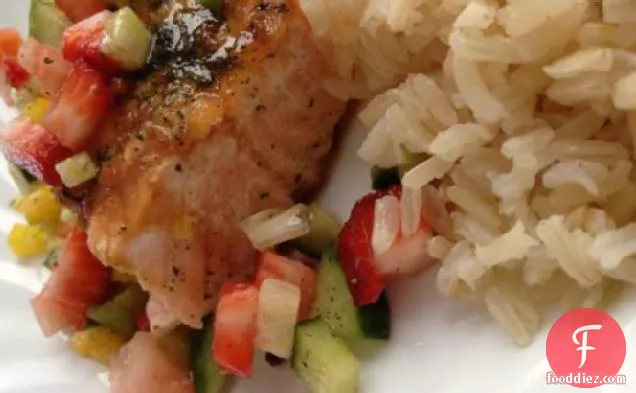 Grilled Salmon with Strawberry Salsa