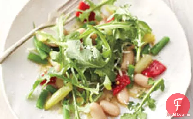 Three-bean Salad With Arugula And Bell Pepper