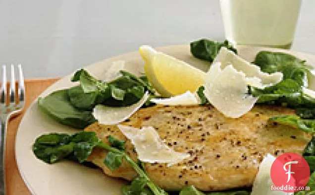Chicken Scaloppine With Arugula, Lemon, And Parmesan