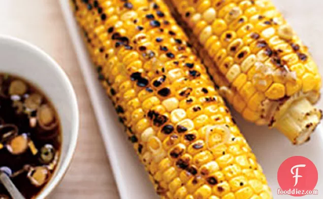 Grilled Corn with Sweet-Savory Asian Glaze